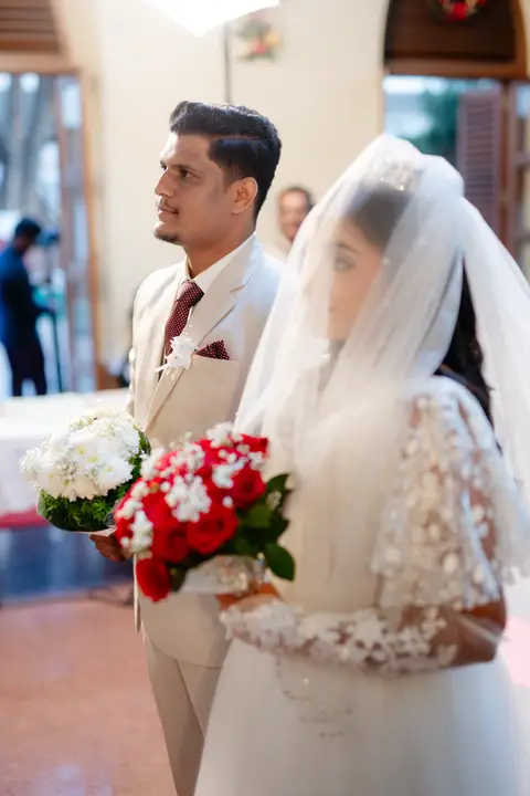 Anosh and Nikita: Together at the altar.