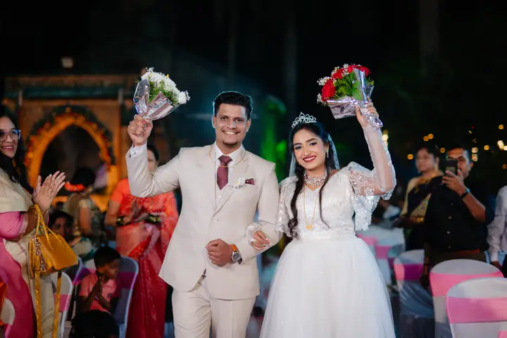 Anosh and Nikita: The celebration begins.