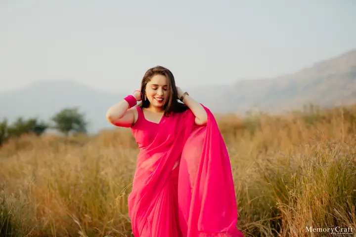 Ashish and Nivedita: A smile in the open field.