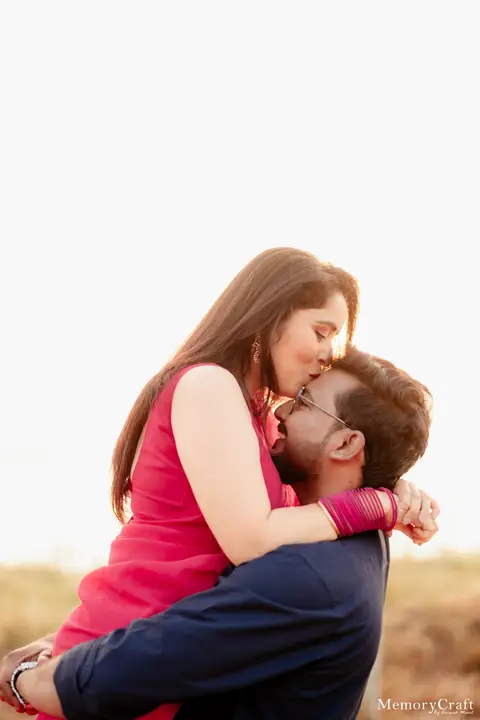 Ashish and Nivedita: Lifted into a smile.