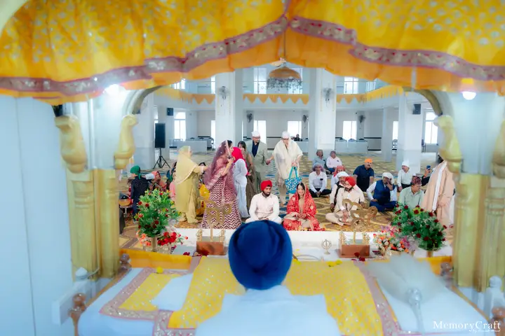 Kulwinder and Manoj: Loved ones gathered for the wedding.