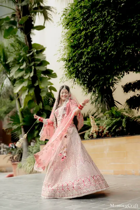 Kulwinder and Manoj: A twirl in the garden.
