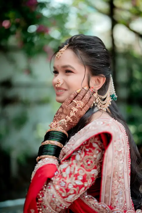Madhuri and Ashish: Madhuri’s bridal portrait.