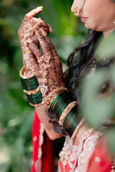 Madhuri and Ashish: Henna and bridal details.