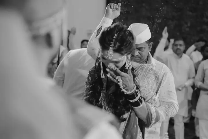 Madhuri and Ashish: A heartfelt family embrace.