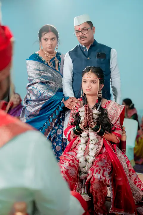 Madhuri and Ashish: A family moment at the ceremony.