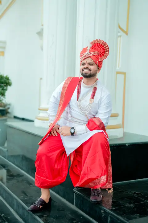 Madhuri and Ashish: Ashish’s wedding portrait.