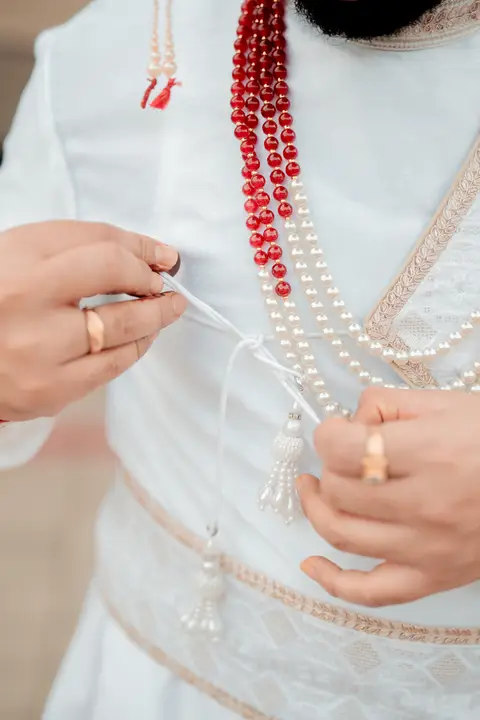 Madhuri and Ashish: The final finishing touches.