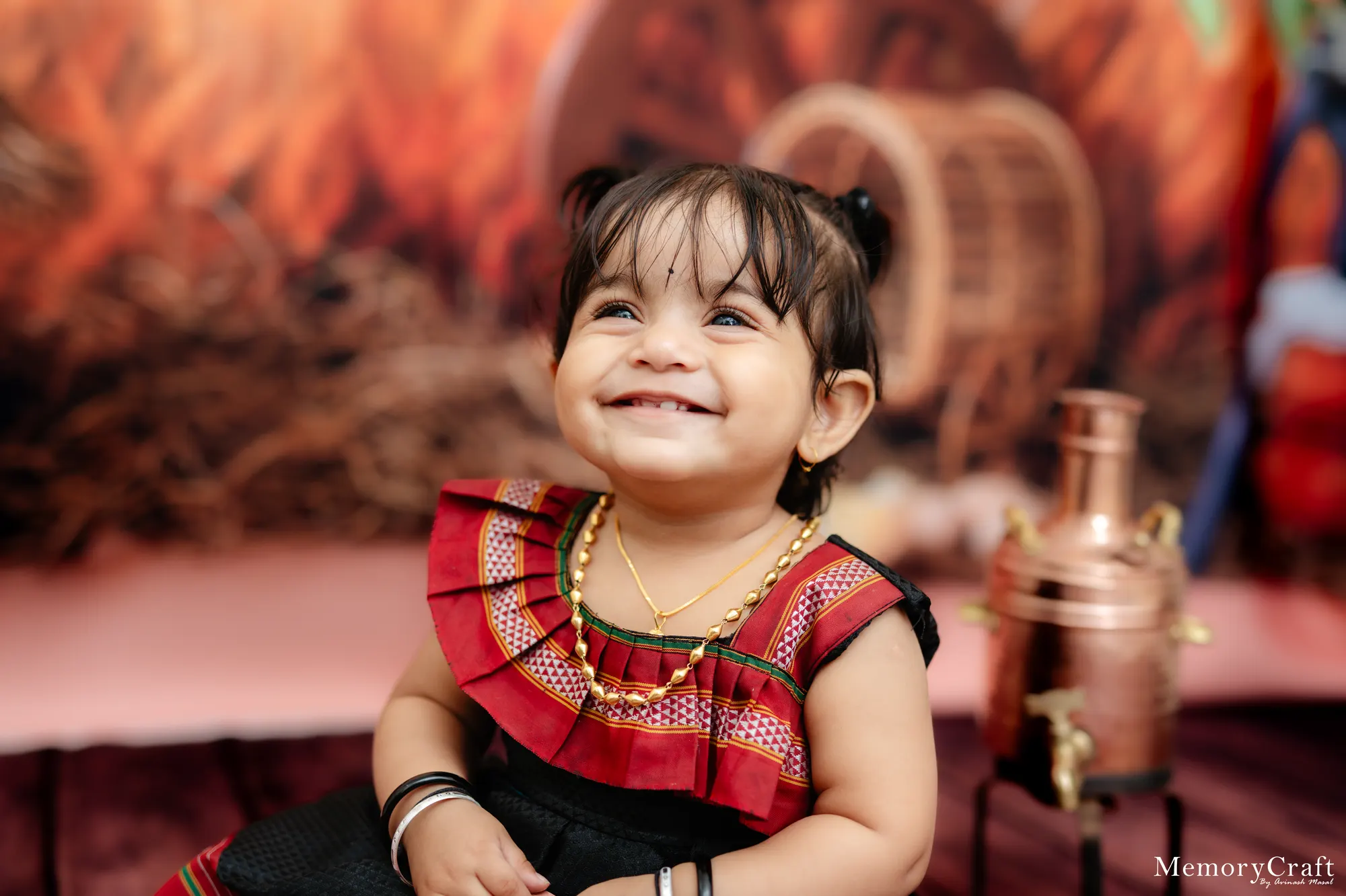 Nehal: Nehal smiling.