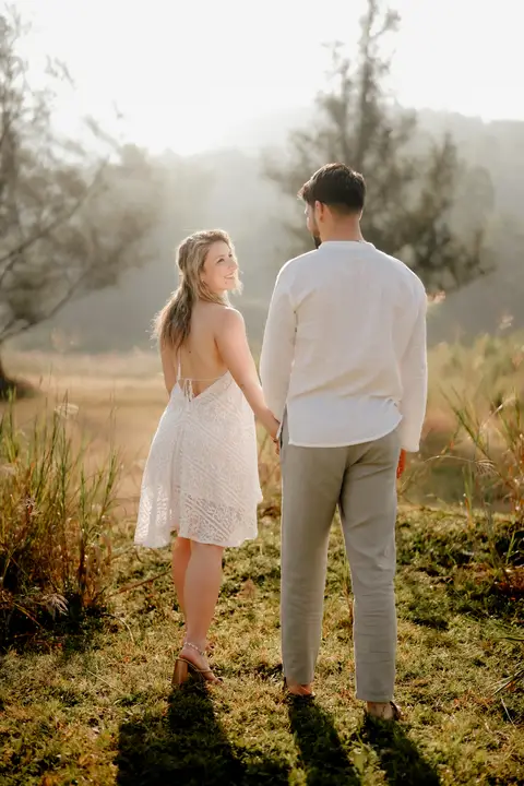 Pratik and Andra: An unhurried moment outdoors.
