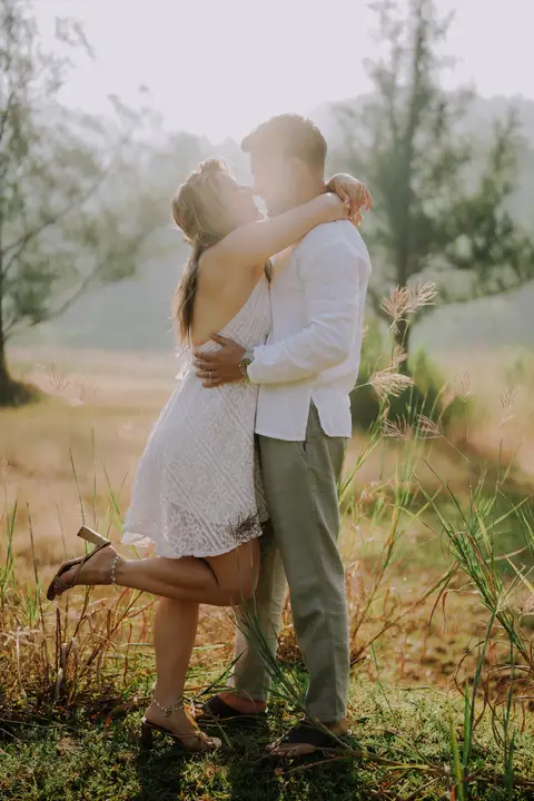 Pratik and Andra: Lifted into the air.