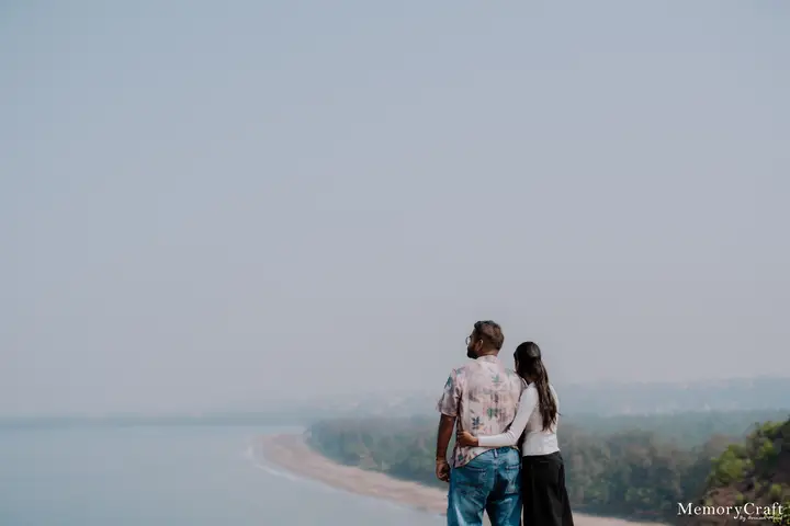 Sanket and Swapnali: Looking out together.