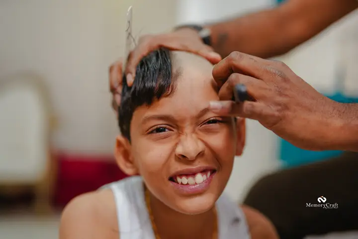 Sharvil: A smile during the preparations.