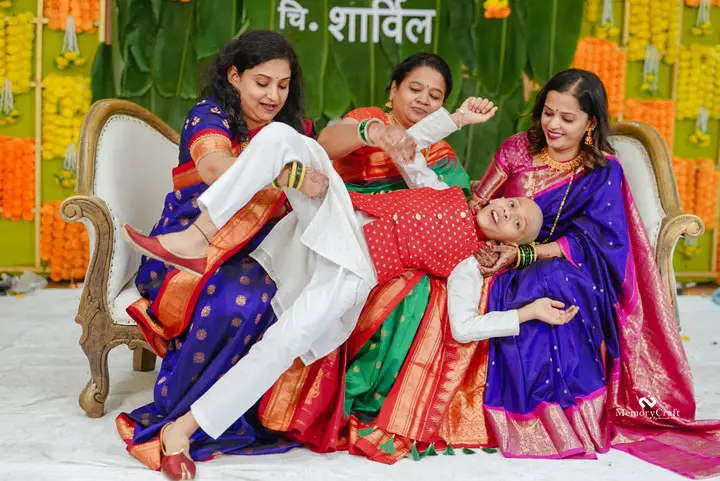 Sharvil: Surrounded by family.