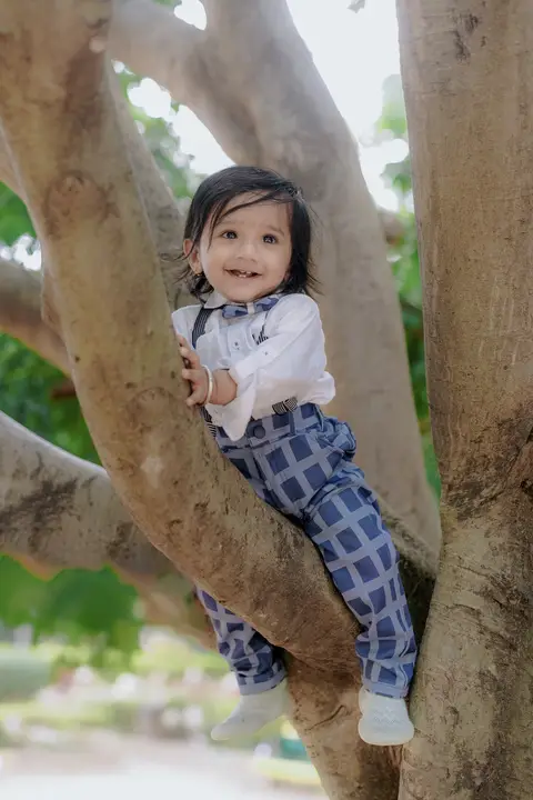 Shravan: Between the trees.