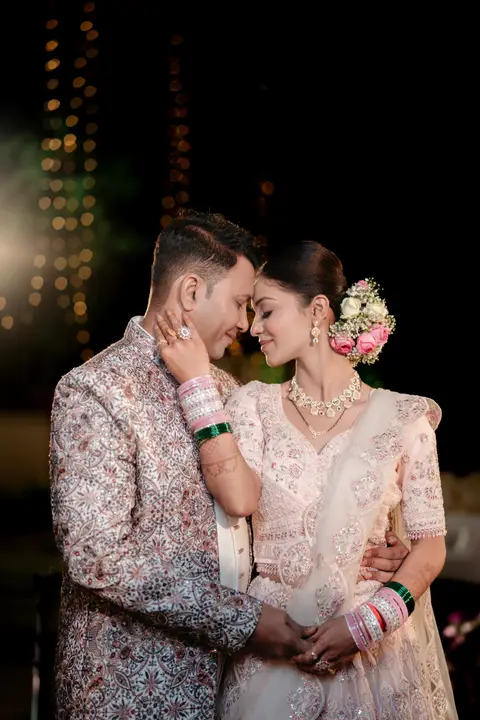 Sumit and Pragati: A close embrace.