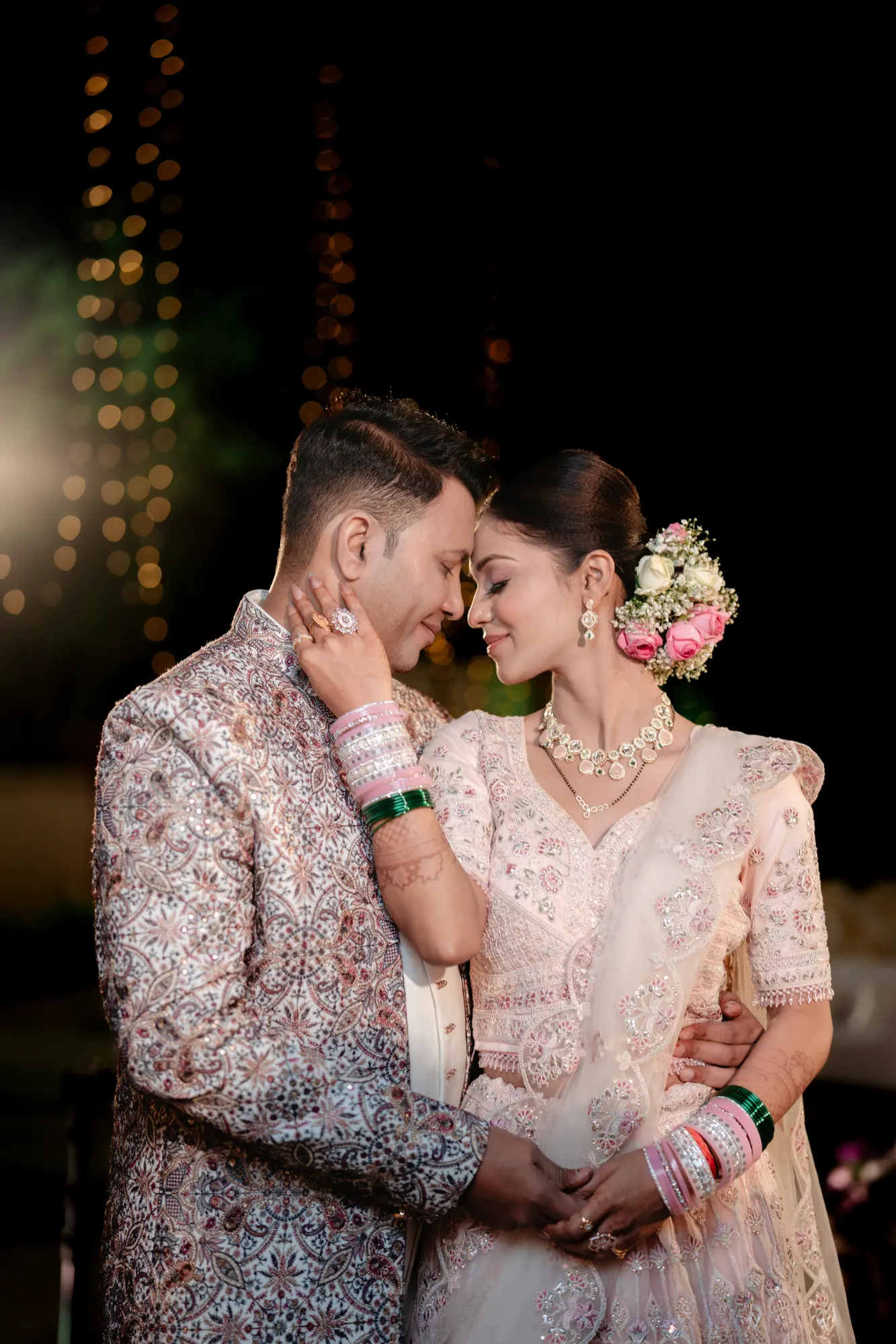Sumit and Pragati: A close embrace.