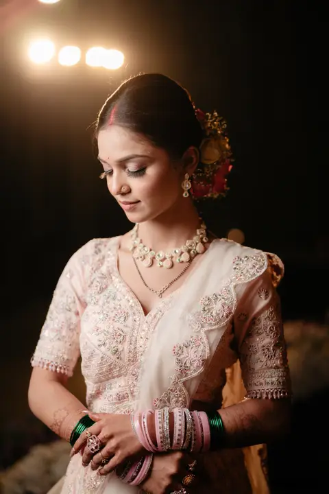 Sumit and Pragati: Soft light, quiet portrait.