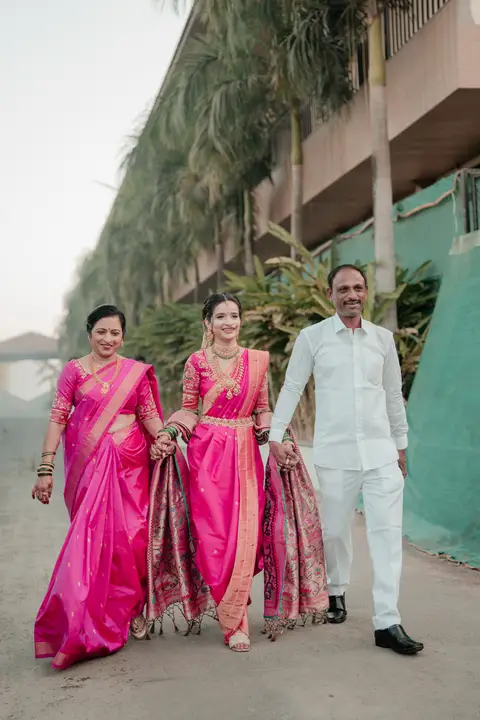 Swaraj and Anuja: A walk with family.