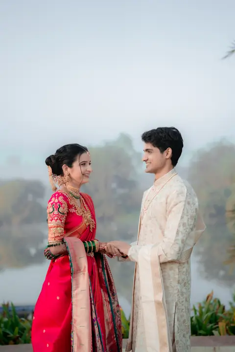 Swaraj and Anuja: Face to face in the morning.