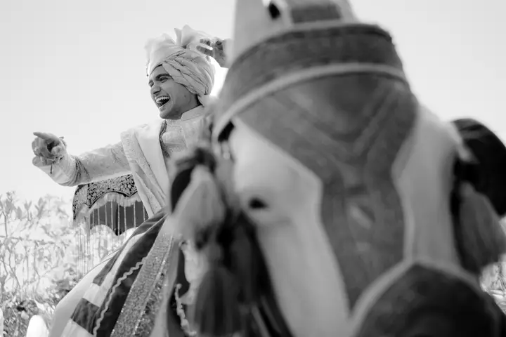 Swaraj and Anuja: A joyful arrival.