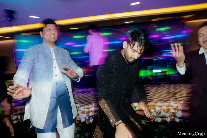 Vini and Mayank: Friends on the dance floor.