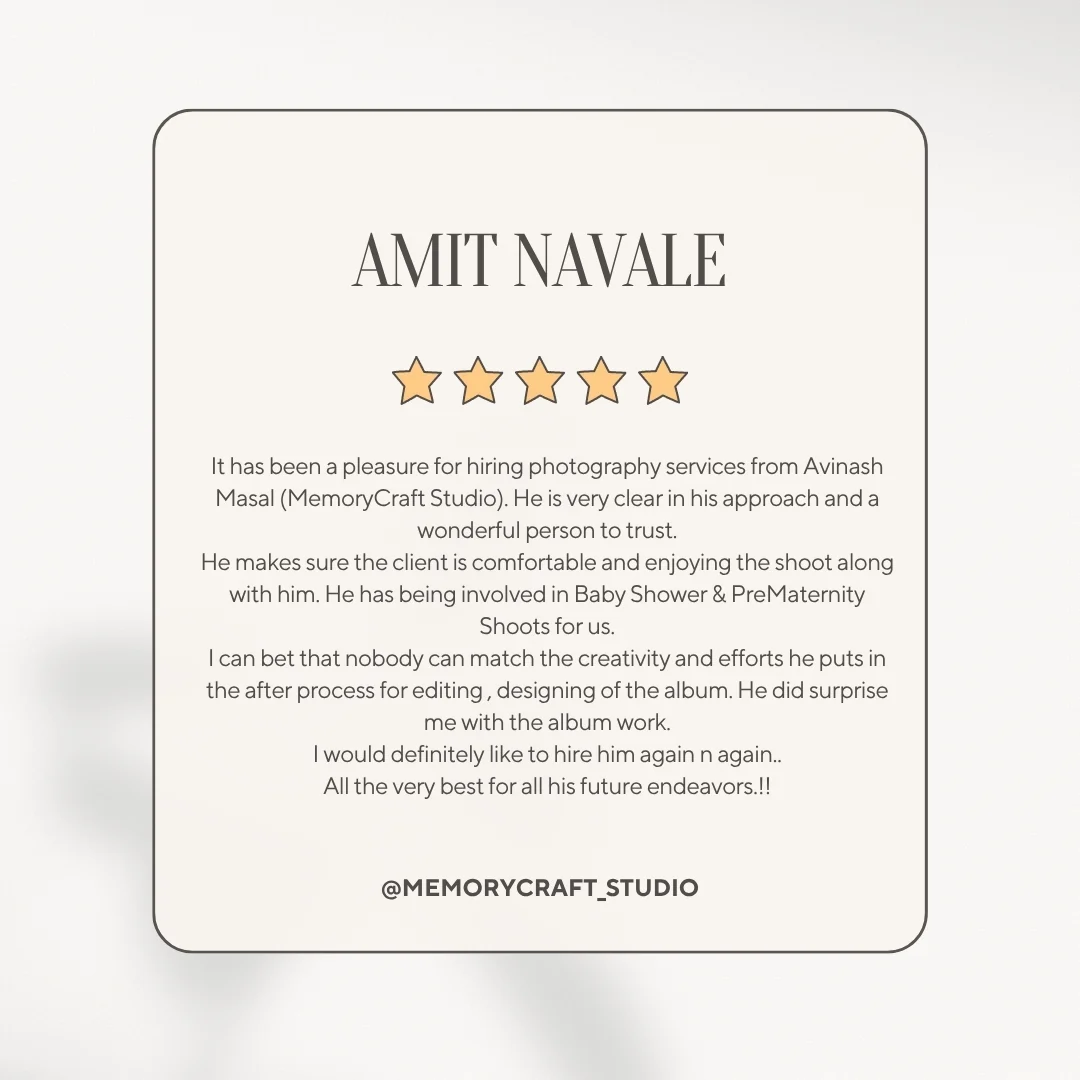 Studio-supplied review card from Amit Navale