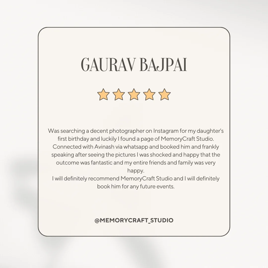 Studio-supplied review card from Gaurav Bajpai